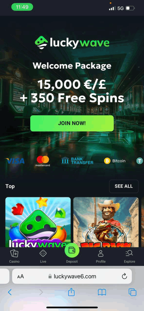 LuckyWave - Online Casino ohne KYC 2026